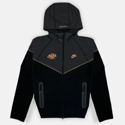 Black/Bronze Central Cee Syna World X Nike Tech Fleece Zip-Up Hoodie